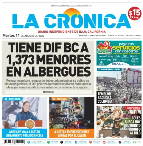 Portada de La Cronica del 2026-08-11