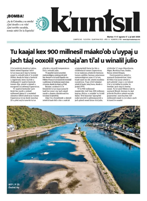 Portada de La Jornada - Kiintsil del 2026-08-11