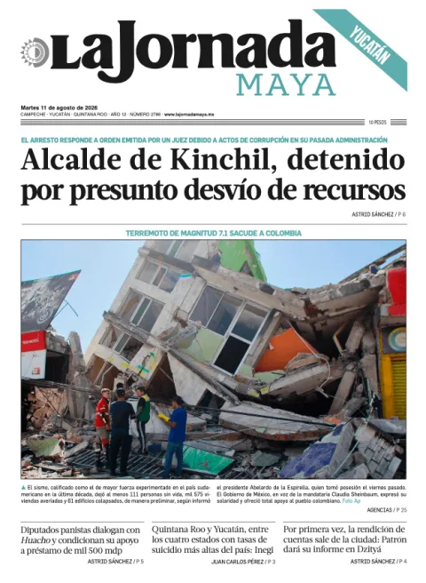 Portada de La Jornada Maya Yucatán del 2026-08-11