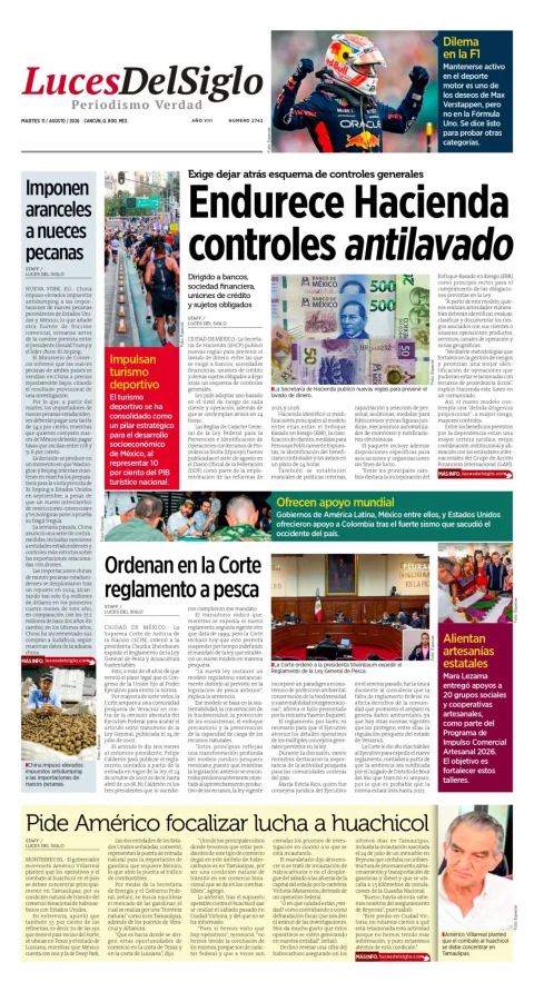 Portada de Luces del Siglo del 2026-08-11