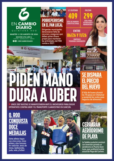 Portada de En Cambio - Quintana Roo (contraportada) del 2026-08-11