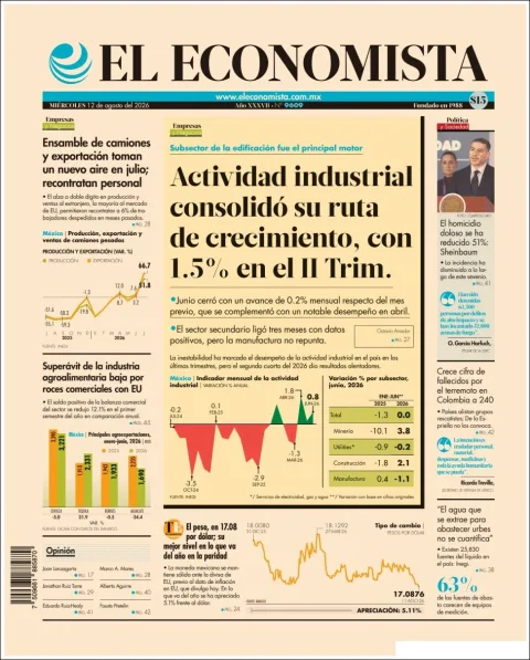 Portada de El Economista del 2026-08-12