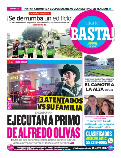 Portada de Basta! (contraportada) del 2026-08-12