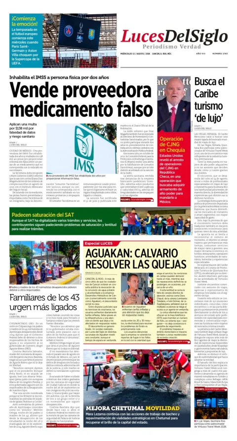 Portada de Luces del Siglo del 2026-08-12