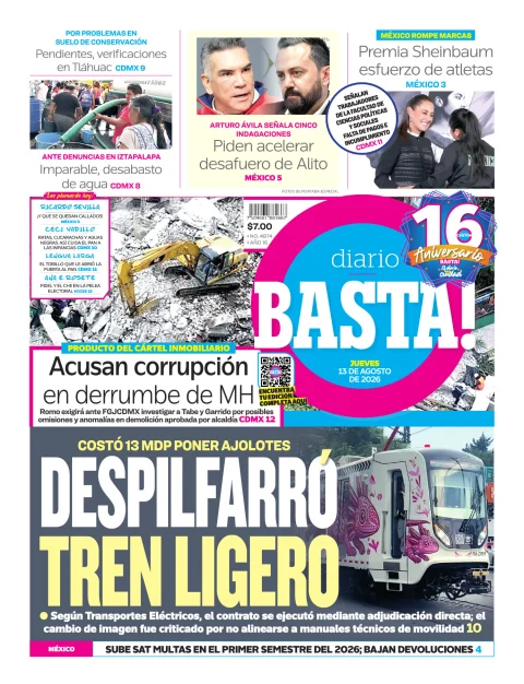 Portada de Basta! (portada) del 2026-08-13