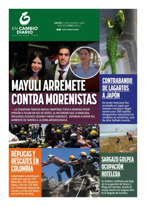 Portada de En Cambio - Quintana Roo (portada) del 2026-08-13