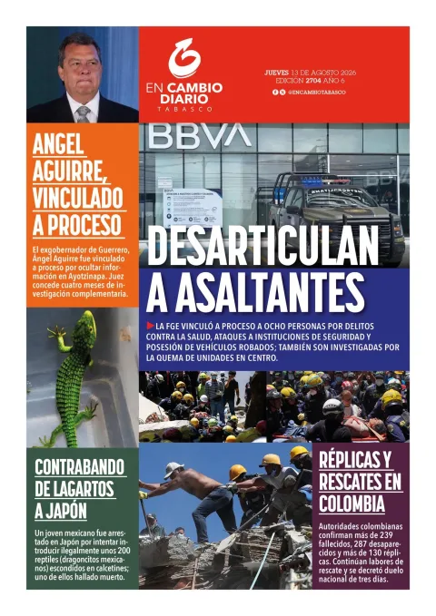 Portada de En Cambio - Tabasco (contraportada) del 2026-08-13