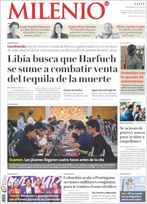Portada de Milenio Leon del 2026-08-13