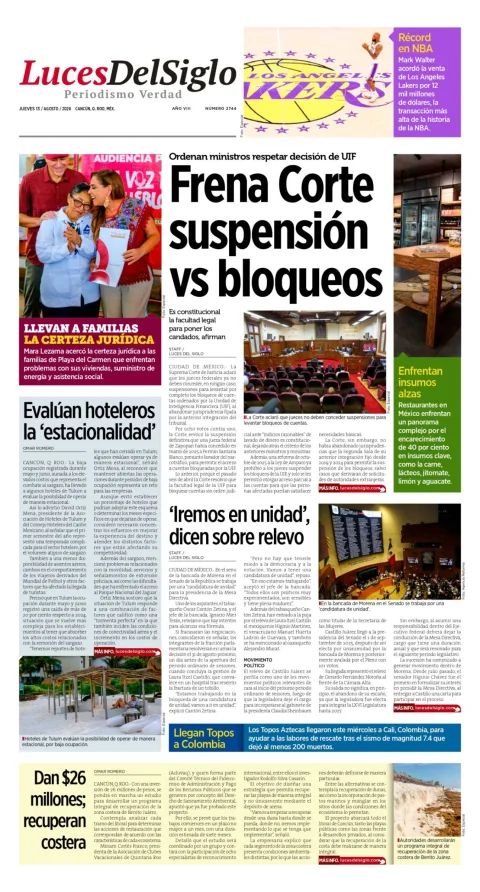 Portada de Luces del Siglo del 2026-08-13