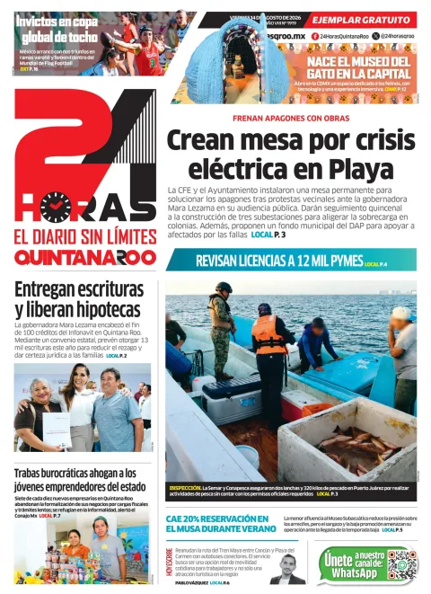 Portada de 24 Horas Quintana Roo