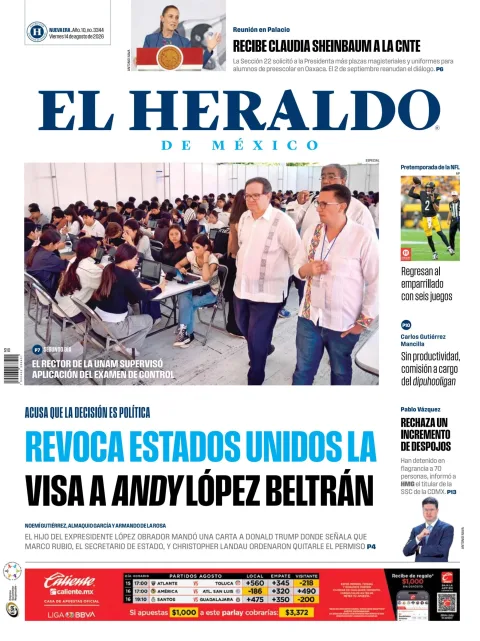 Portada de El Heraldo de Mexico