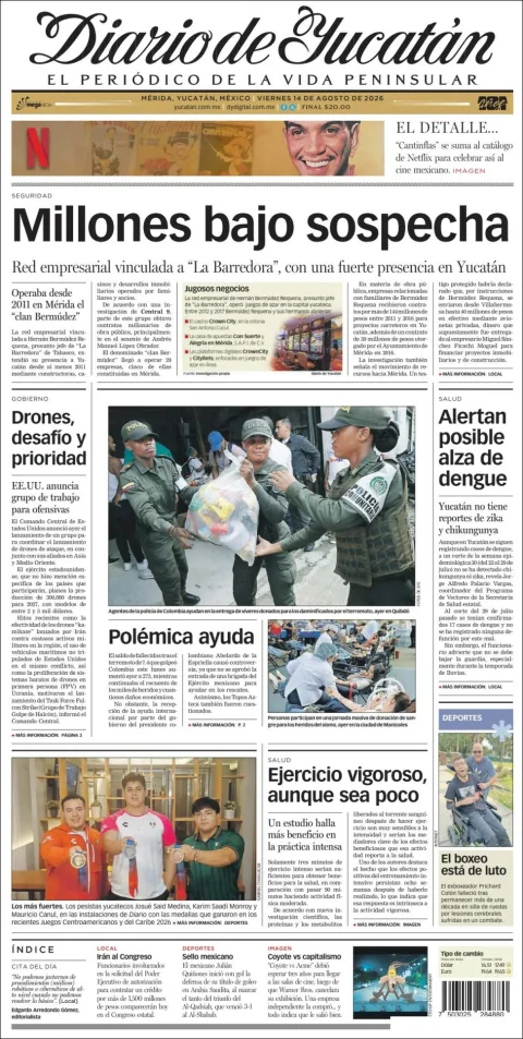 Portada de Diario de Yucatán