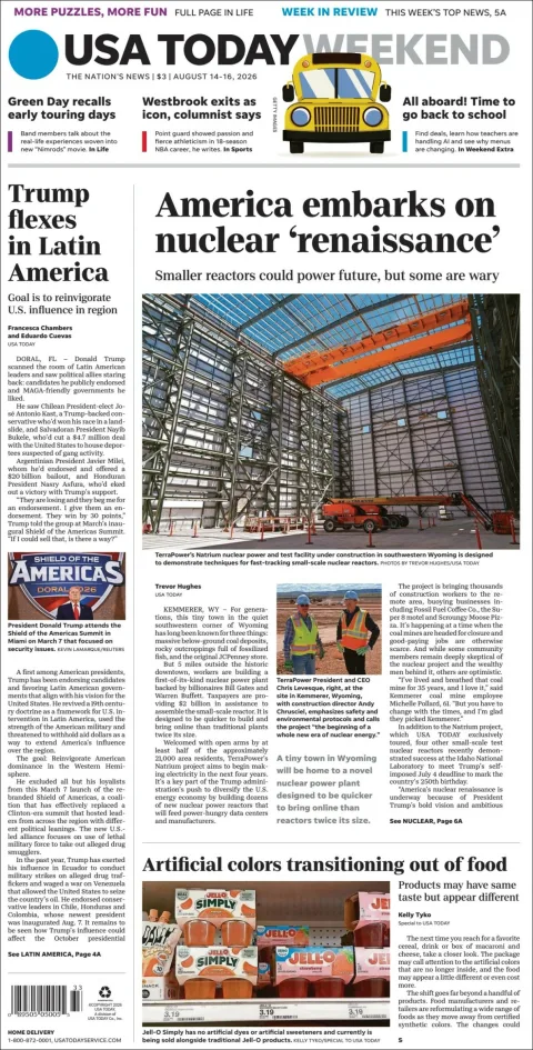 Portada de Usa Today