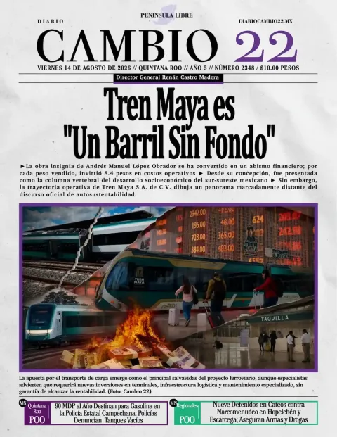Portada de Diario Cambio 22 (portada) del 2026-08-14