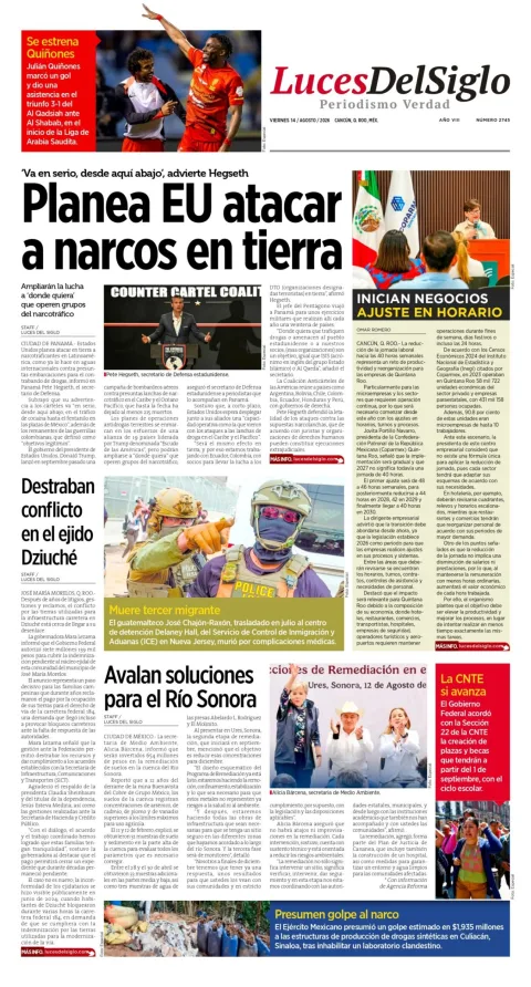 Portada de Luces del Siglo del 2026-08-14