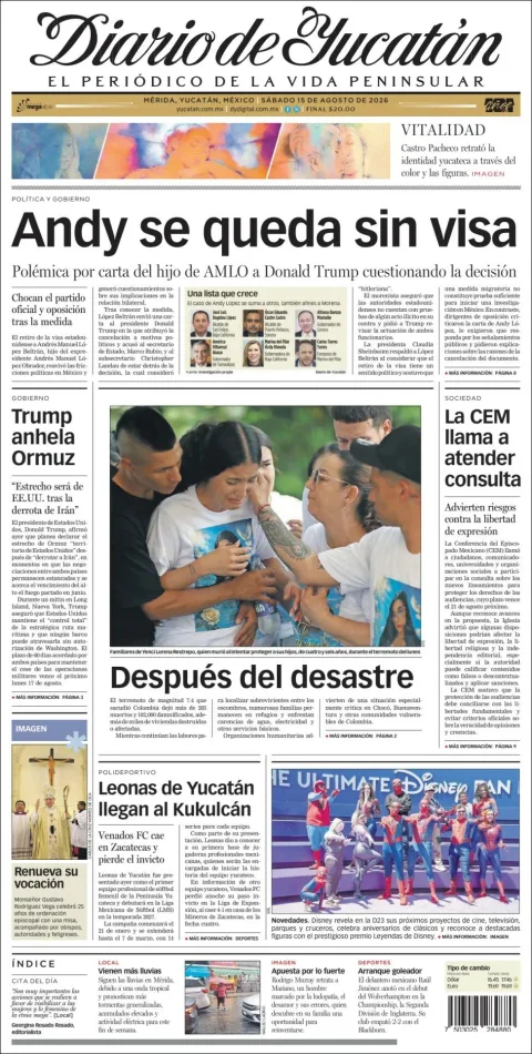 Portada de Diario de Yucatán