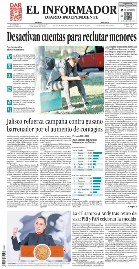 Portada de El Informador