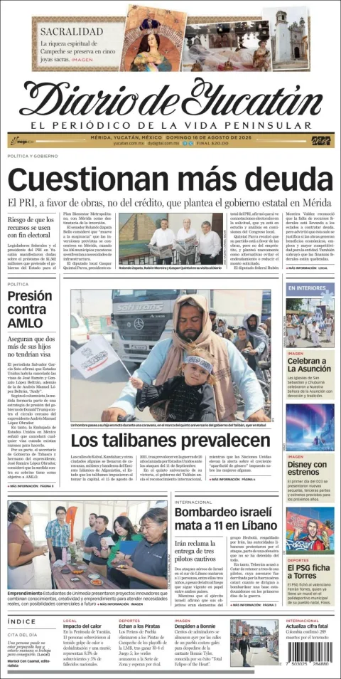 Portada de Diario de Yucatán