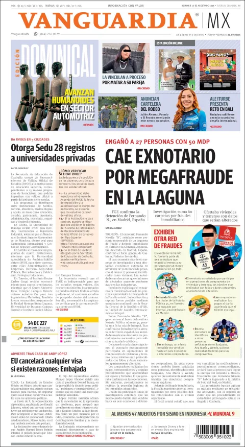 Portada de Vanguardia