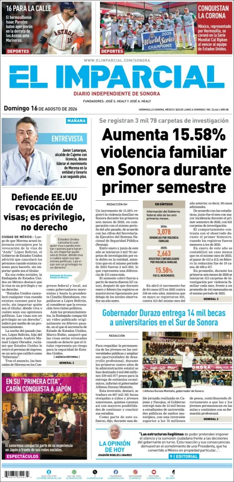 Portada de El Imparcial