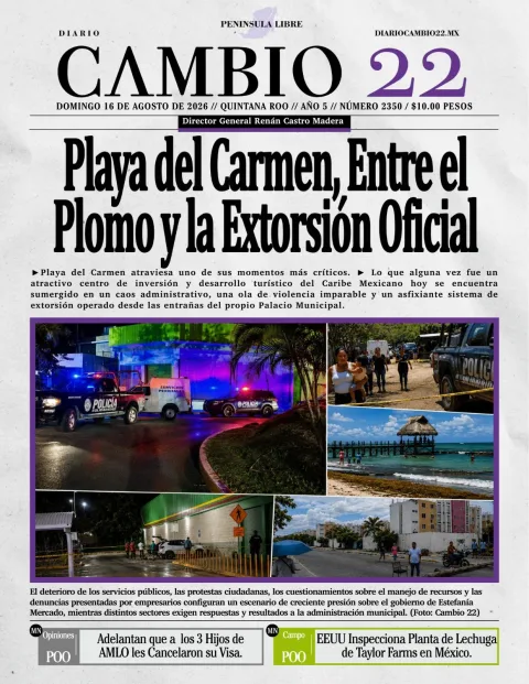 Portada de Diario Cambio 22 (portada)