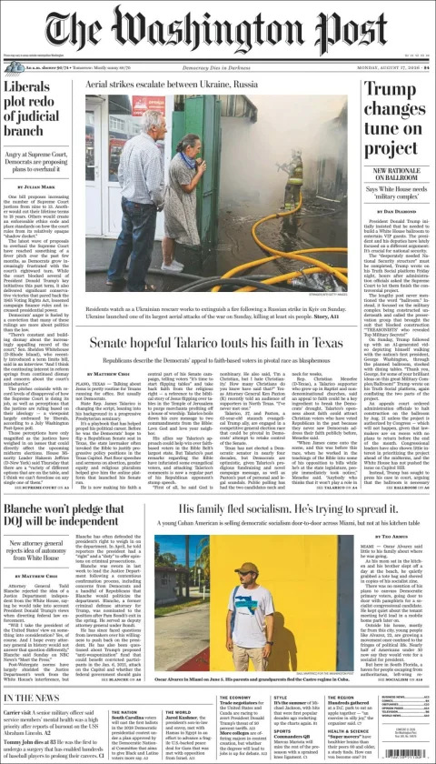 Portada de The Washington Post