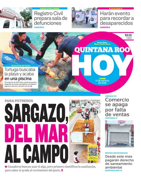 Portada de Quintana Roo Hoy (portada)