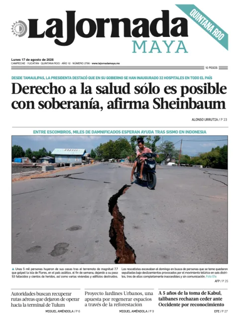 Portada de La Jornada Maya Quintana Roo del 2026-08-17