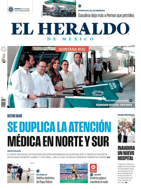 Portada de El Heraldo de Mexico - Quintana Roo