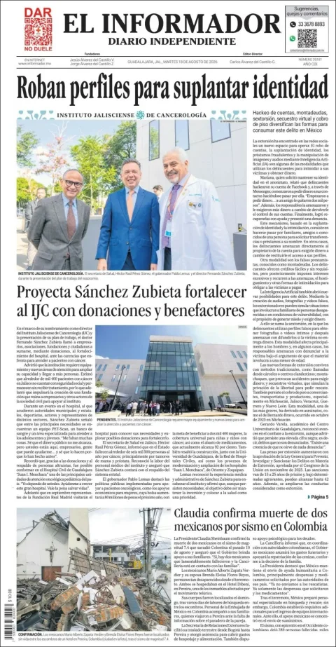 Portada de El Informador del 2026-08-18