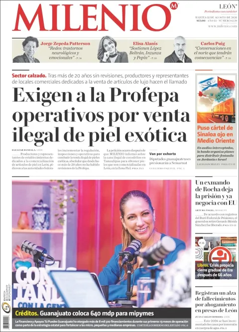 Portada de Milenio Leon del 2026-08-18