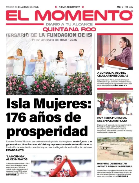Portada de El Momento Quintana Roo del 2026-08-18