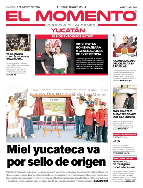 Portada de El Momento Yucatan del 2026-08-18