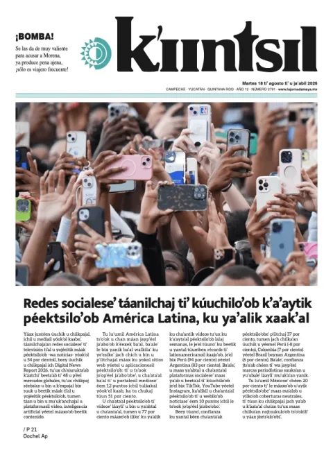 Portada de La Jornada - Kiintsil del 2026-08-18