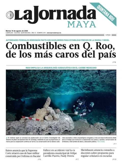 Portada de La Jornada Maya Quintana Roo del 2026-08-18