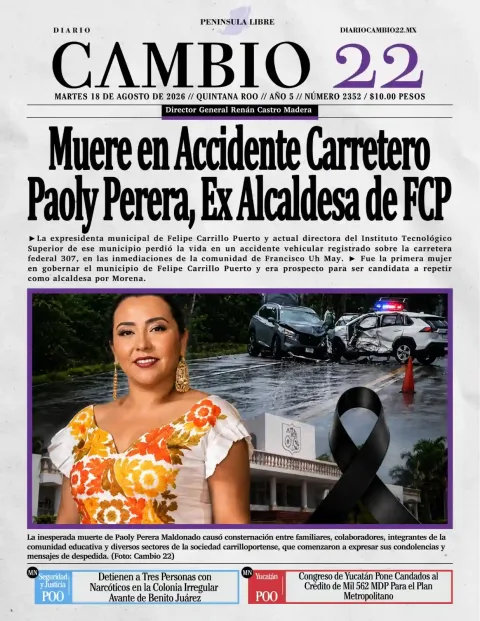 Portada de Diario Cambio 22 (portada) del 2026-08-18