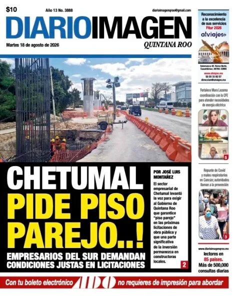 Portada de Diario Imagen Quintana Roo del 2026-08-18