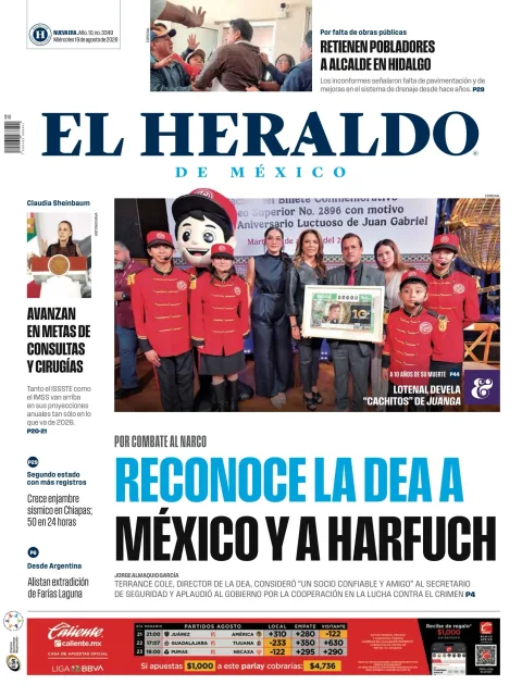 Portada de El Heraldo de Mexico