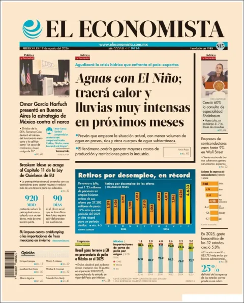 Portada de El Economista del 2026-08-19