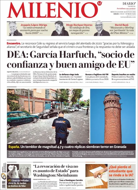Portada de Milenio del 2026-08-19