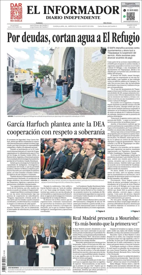 Portada de El Informador del 2026-08-19