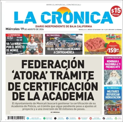 Portada de La Cronica del 2026-08-19