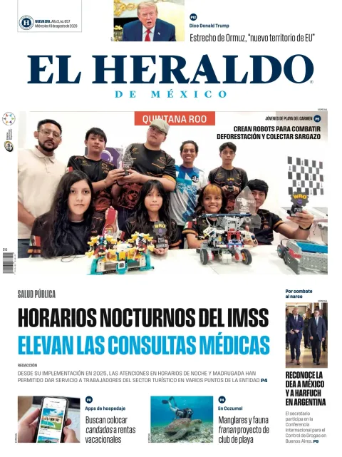 Portada de El Heraldo de Mexico - Quintana Roo