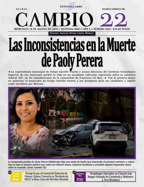 Portada de Diario Cambio 22 (portada) del 2026-08-19