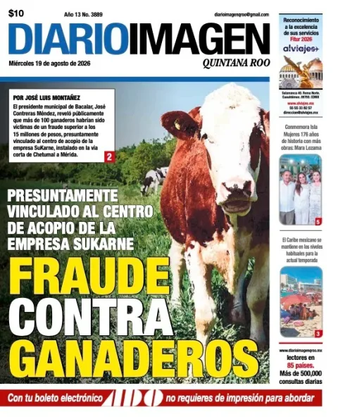 Portada de Diario Imagen Quintana Roo del 2026-08-19