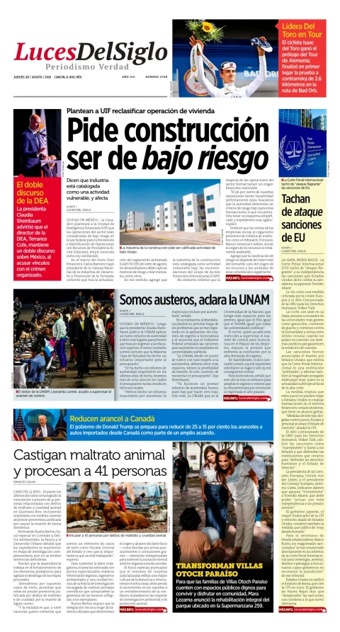 Portada de Luces del Siglo