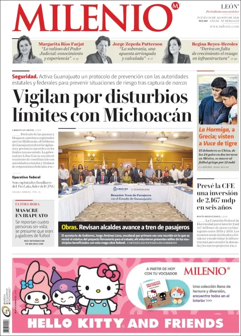Portada de Milenio Leon del 2026-08-20