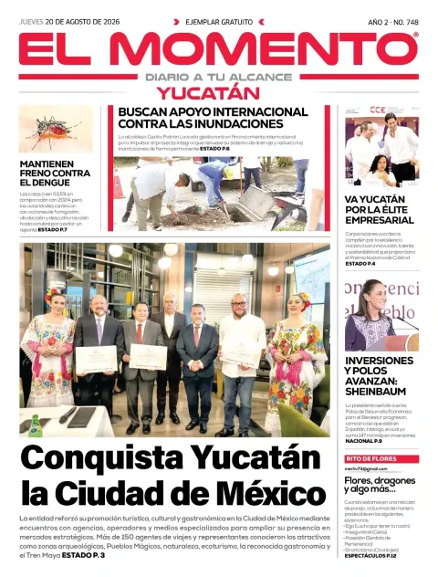 Portada de El Momento Yucatan del 2026-08-20