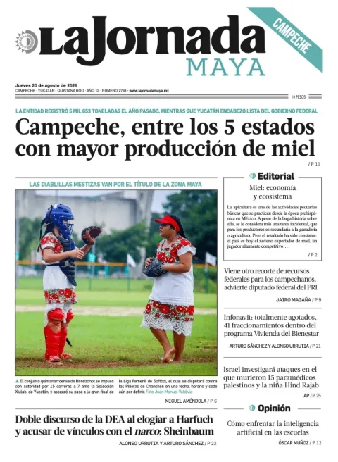 Portada de La Jornada Maya Campeche del 2026-08-20
