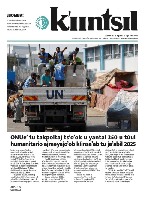 Portada de La Jornada - Kiintsil del 2026-08-20